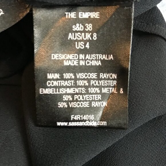 Sass and Bide Little Black Dress Size  4 - Picture 9 of 9
